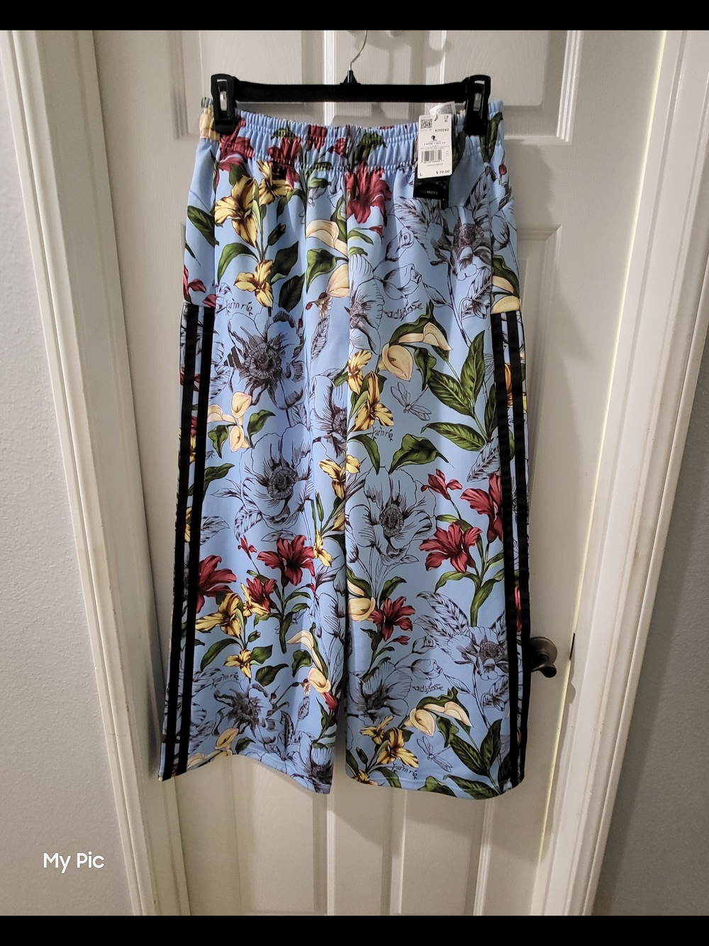 Adidas Women's Tiro Light Blue Floral Print Pants